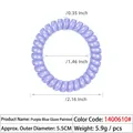 Elastico per capelli a spirale viola iridescente con finitura blu metallizzata da 5,5 cm - Viola Blu Lucido Verniciato
