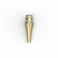 Golden stainless steel diamond painting pen tip with white sealing rings on white background - 1-Drill Metal Tip