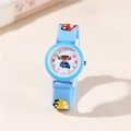 Orologio al quarzo blu per bambini con cinturino auto 3D e quadrante numerico colorato - Celeste
