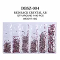 Flatback Red Back Crystal AB nail rhinestones kit in six-grid storage box for DIY nail art - Mixed Sizes SS4-SS16 Around 1440 Pieces / Red Back Aurora Borealis