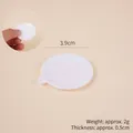 Miniature white plastic 3.9cm dish for DIY dollhouse kitchen with easy-pull handle - 4cm Round Plate with Hole