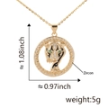 Gouden ketting met een zirkoon luipaard hanger met zwart emaille en groene ogen - Gouden Opengewerkte Luipaardhanger