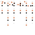 Halloween hanging paper garlands with black, orange, and white circular dots for party decor - 3 Meters / White Orange Black