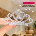 Elegante pettine a corona con strass a forma di cuore per bambine in lega d'argento - 10# Pettine per Capelli a Cuore con Strass (Medio)