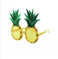 Lustige Party-Sonnenbrille in Ananasform mit gelbem Rahmen und grünen Blättern - Einheitsgröße / Ananas Neu