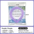 Purple cooling neck ring made of PCM material for summer heat relief in a 18x17cm size - 18°C Natural Crystallization / Purple