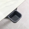 Black rotating desk storage bin for office clutter and small item organization - Black / Adhesive Style
