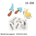 Siliconen mal met schattige paddenstoelen en slakken voor fondant en klei DIY - 1# Slak Paddestoel Stijl / Grijs