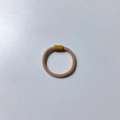 Elastic candy color hair tie for kids in beige knit with a yellow plastic buckle - Light Coffee