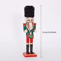 Classic 31cm wooden Christmas nutcracker soldier ornament with festive red and green details - HB1130 Drum