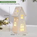 Weißes Keramikhaus mit Stern-Ausschnitten und warmem LED-Licht, 19cm Höhe für Deko - Kleines Keramikhaus (YZ5548)