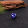 Polished 16mm deep blue natural stone sphere with marble texture for jewelry making - Blue Sodalite
