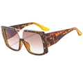 Occhiali da sole aviator vintage tartarugati con lenti sfumate marroni - Montatura Leopardata Lenti Sfumate Tè
