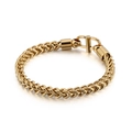 Pulsera de cadena Franco en acero inoxidable dorado con cierre cilíndrico para hombres - Dorado / 21.5cm