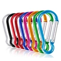 Multicolor aluminum D-ring carabiners in a sequence of eight vibrant metallic finishes - Aluminum Alloy Carabiner / Red