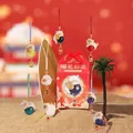 Lucky cat crystal ball blind box pendant with natural stones and blessing charms - Meow Good Luck Keychain Full Set Box - 6 Pcs