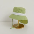 Dettaglio cappello parasole verde chiaro ad asciugatura rapida con rete e para collo - 54cm 3-8 Anni / Verde