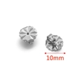 Silver stainless steel heart earring backs 10mm size for DIY earring making - Style A Steel Color / Single Piece