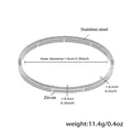 Zilveren roestvrijstalen armband met drierijig parelontwerp en zirkonia micro-zetting - Binnendiameter ca. 6 cm/Breedte 0,5 cm / Stalkleurige Armband-Z513