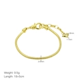 Gold-plated 18k snake chain bracelet with heart pendant and 18+5cm adjustable length - Gold Snake Chain Bracelet (With Heart Charm)
