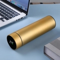 Smart vacuum flask in champagne gold matte finish with LED temperature display on lid - Smart Temp Display/304 Liner / Gold