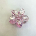 Pink iridescent plumeria hair claw clip made of translucent plastic for women - Frangipani Hair Clip / Pack of 12 (8x7x4cm) / Iridescent Transparent Light Pink