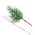 Grüne künstliche Kiefernnadeln Zweig Dekoration 17,5 cm mit braunem Stiel für Weihnachten - Mini Kiefernbaum