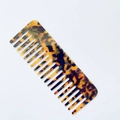 Elegant tortoise shell pattern acetate hair comb with wide teeth on white background - Large (D#) / Leopard (D#)