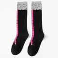 Funny chicken feet socks in black and pink knit for creative casual sports wear - Calf Socks / Standard Packaging / Black/Rose Red