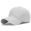 Light grey quick-dry outdoor baseball cap with curved brim and minimalist athletic design - Adjustable / Light Gray