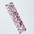 Elegant purple and white marble pattern acetate comb with a stylish minimalist design - Small (A#) / Purple White (A#)