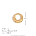 Large Hollow Flat Round Ring - Gold