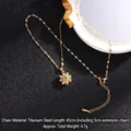 Rotating sunflower pendant necklace in gold titanium steel with sparkling zircon petals - Rotating Style 10/Gold Sunflower