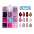 12 colors almond false nail set in clear box featuring earthy and vibrant matte tones - Mixed Color Almond Style (A003)