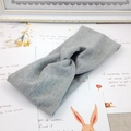 Fascia elastica larga in maglia incrociata grigia per bambini su carta artistica - Grigio chiaro