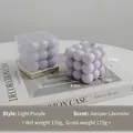 Light purple Rubik's cube scented candle with clear PVC gift box and floral scent - Light Purple (Juniper Lavender) Shrink Wrapped