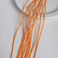 Delicate 2mm orange round bead strands for DIY handmade necklaces and jewelry - 2mm / Orange