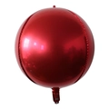 Metallic red 4D round aluminum foil balloon with a shiny mirror finish for party decor - 32 inch / Red