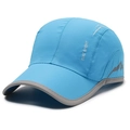 Sky blue quick dry sports baseball cap with side perforation and TDIZ SPORT logo - Sky Blue