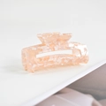 Grande pince à cheveux en acétate écaille rose accessoire de coiffure élégant pour femmes - Pince Acétate 120