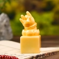 Creative golden Buddha hand seal crystal ornament for elegant desktop decoration - 1223-5 Yellow Stamp