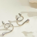 Orecchini a sospensione attorcigliati in argento con piccole gemme rosa e viola - Torsione d'Argento Pietra Viola