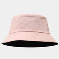 Detail view of pink bucket hat featuring reinforced stitching and black lining contrast - M (56-58cm) / Light Pink