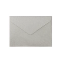Silver mini envelope with metallic texture and V-flap design for cards and gift notes - Mist Light Grey (Velvet Flower Paper)