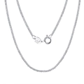Classic S925 sterling silver Chopin necklace 1.2mm woven chain with Italy 925 stamp - Chopin Chain / 1.6mm/40cm
