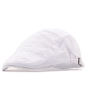 White breathable mesh baseball cap for summer outdoor sun protection with adjustable buckle - M(56-58cm) / White