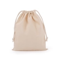 Eco-friendly beige drawstring cotton bag with woven rope, minimalist packaging style - 7*10cm / Milk Coffee Cotton