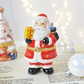 Ceramic Santa Claus hinged trinket box for rings with festive holiday gift packaging - Gift Santa Claus 6*10.5cm