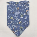 Floral print pet bandana in navy blue with daisy and leaf pattern for dogs and cats - L / Pattern 28/Deep Blue Daisy Floral