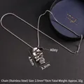 Punk style half skull stainless steel necklace with vintage silver finish for men - Half Face Skull with 70cm Steel Chain